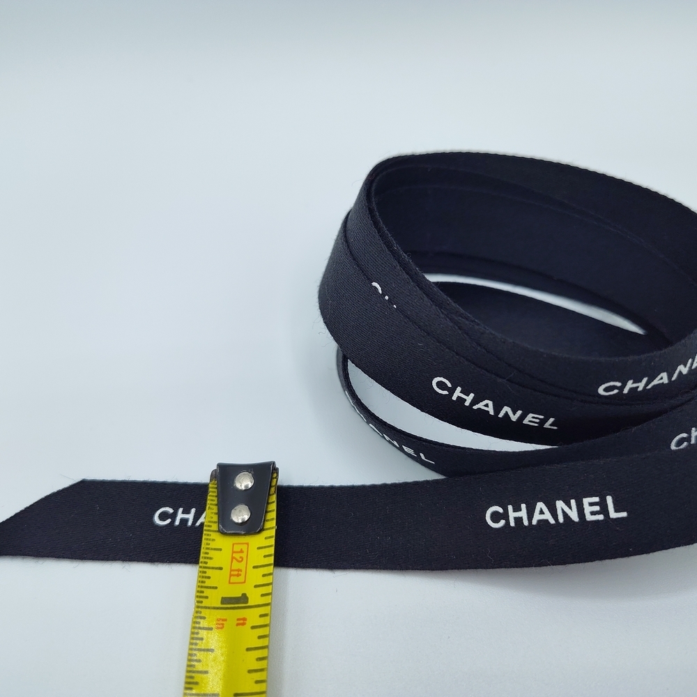 CHANEL Black & White Ribbon Lot Over 2 Yards Each Luxury Boutique Packaging NEW - Picture 4 of 6